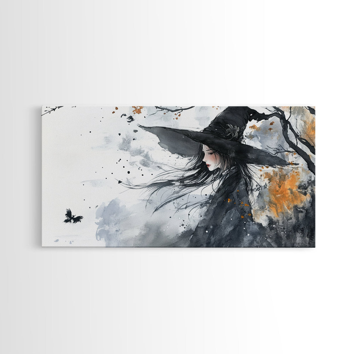 Wabi Sabi Witch - Framed Canvas Print - Eclectic Home Decor - Witchy Wall Art