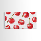 Kitchen Wall Art - Watercolor Painting of Cherries - Canvas Print - Cherry Wall Art - Cherry Decor - Cherries Kitchen Wall Art - Kitsch Kitchen