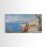 Oil painting Print of an Italian Seaside Village, Framed Canvas Print, Italian Seaside, Italy Painting, Travel Gift Idea, Vacation Gift