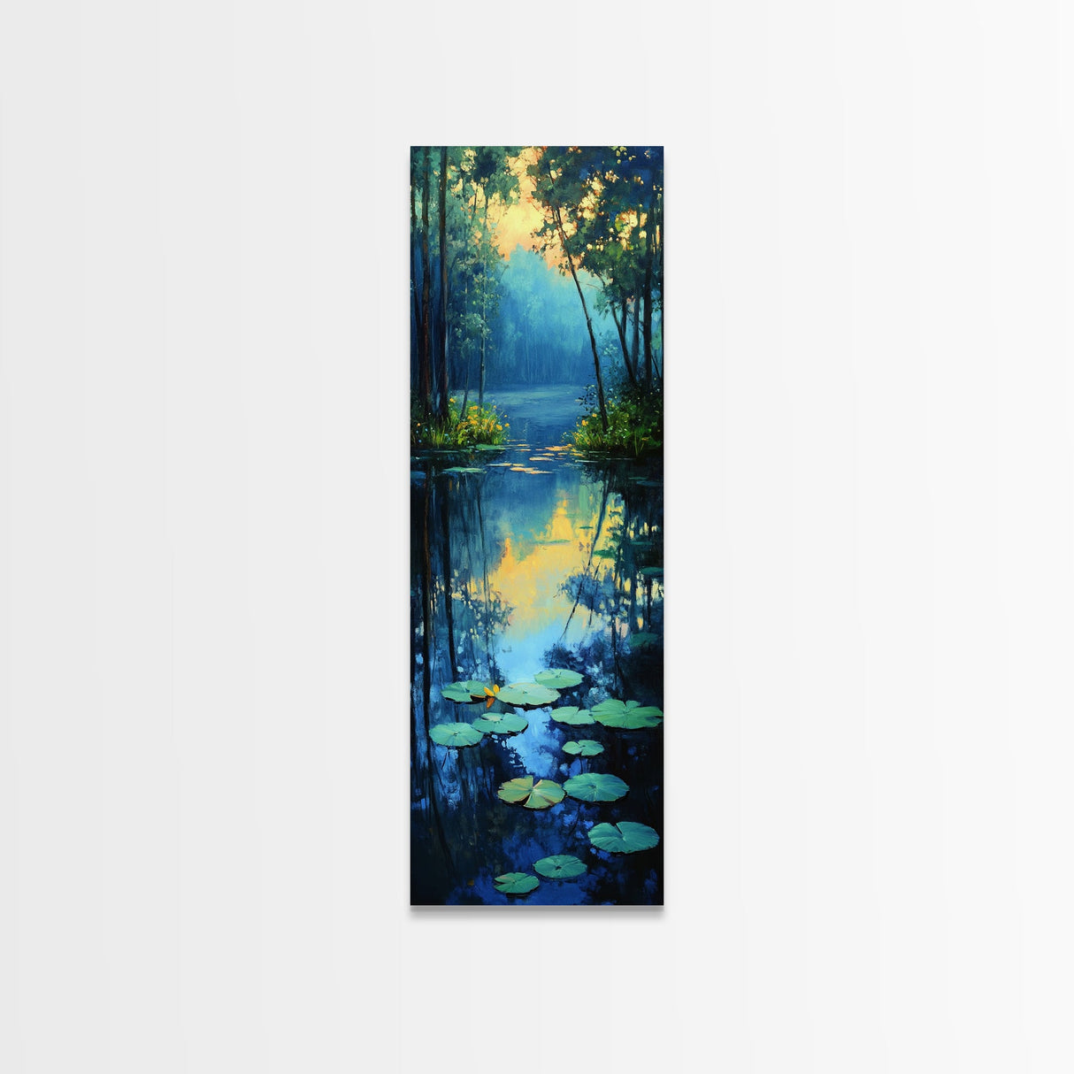 Serene Lake Reflection Framed Canvas Print, Coastal Landscape Art, Lake Tahoe Art, Above Bed Wall Art, Rustic Decor Gift Idea Christmas