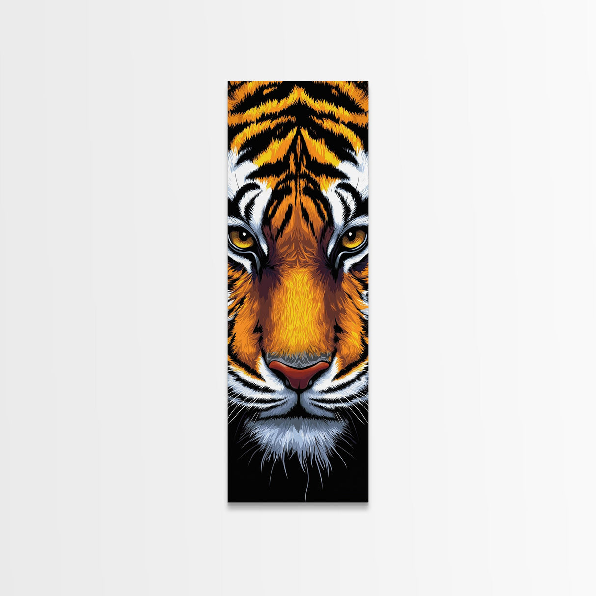 Fierce Tiger Face Framed Canvas Print, Bold Animal Wall Art, Wildlife Decor Above Couch Art, Statement Piece Christmas