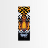 Fierce Tiger Face Framed Canvas Print, Bold Animal Wall Art, Wildlife Decor Above Couch Art, Statement Piece Christmas