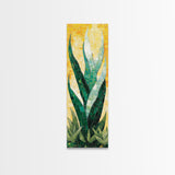 Mosaic Agave Plant Framed Canvas Print Botanical Prints Green Wall Art Rustic Decor Whimsical Art Kitchen Decor