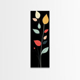 Mid-Century Modern Floral Pattern Framed Canvas Print, Flower Painting, Flower Art, MCM Art, Floral Decor, Botanical Wall Art