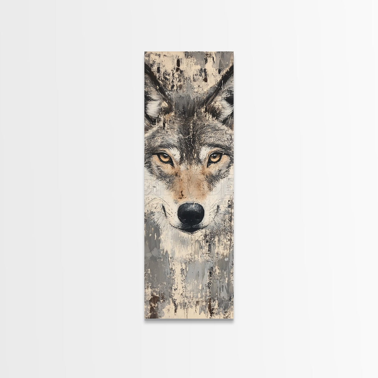 Canvas Print of Wolf Eyes Close-Up, Moody Art, Above Couch Art, Rustic Wall Art, Therapy Art, Wildlife Inspired