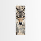 Canvas Print of Wolf Eyes Close-Up, Moody Art, Above Couch Art, Rustic Wall Art, Therapy Art, Wildlife Inspired