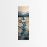 Framed Canvas Print Nature-Inspired Marsh Painting Landscape Painting Wabi Sabi Art Guest Room Art Rustic Decor Perfect Above Sofa Accent
