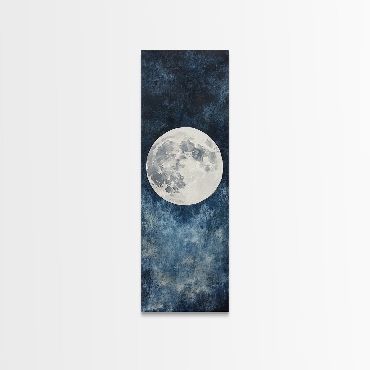 Framed Canvas Print Majestic Moon on Dark Sky, Coastal Inspired Wall Art, Nautical Home Decor, Large Wall Art Above Sofa Gift Him