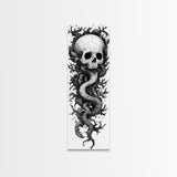 Cosmic Horror Wall Art Framed Canvas Print, Skull Art, Skull Painting Print, Skull Wall Art, Halloween Decor