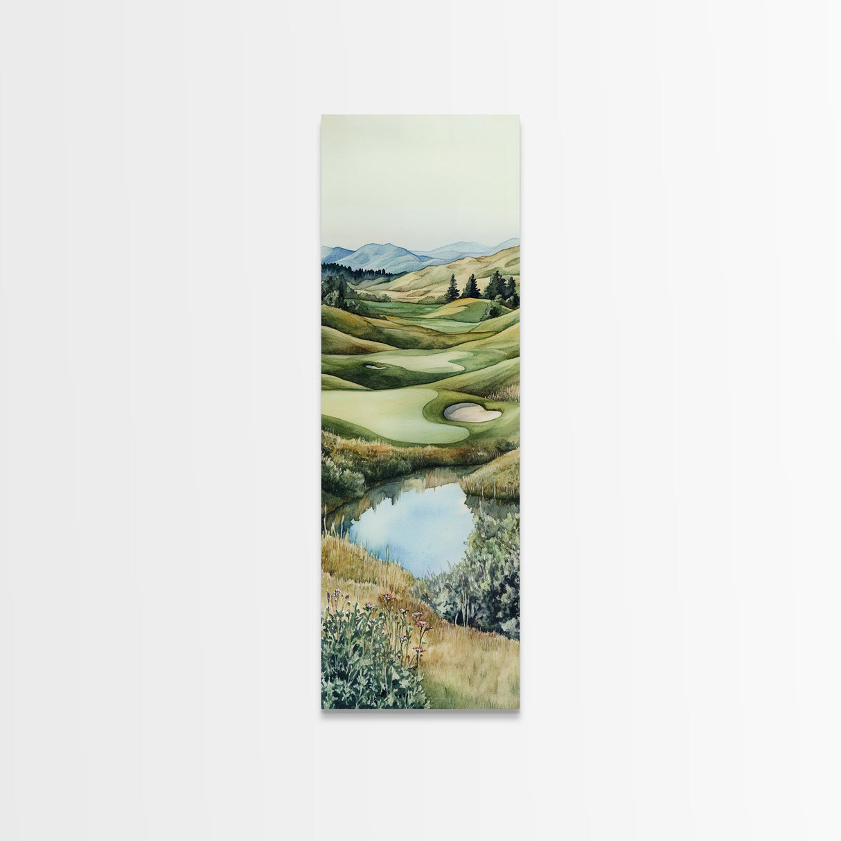 Irish Landscape Art Framed Canvas Print Green Wall Art Vertical Wall Art Above Couch Wall Art Rustic Landscape Art Gift Living