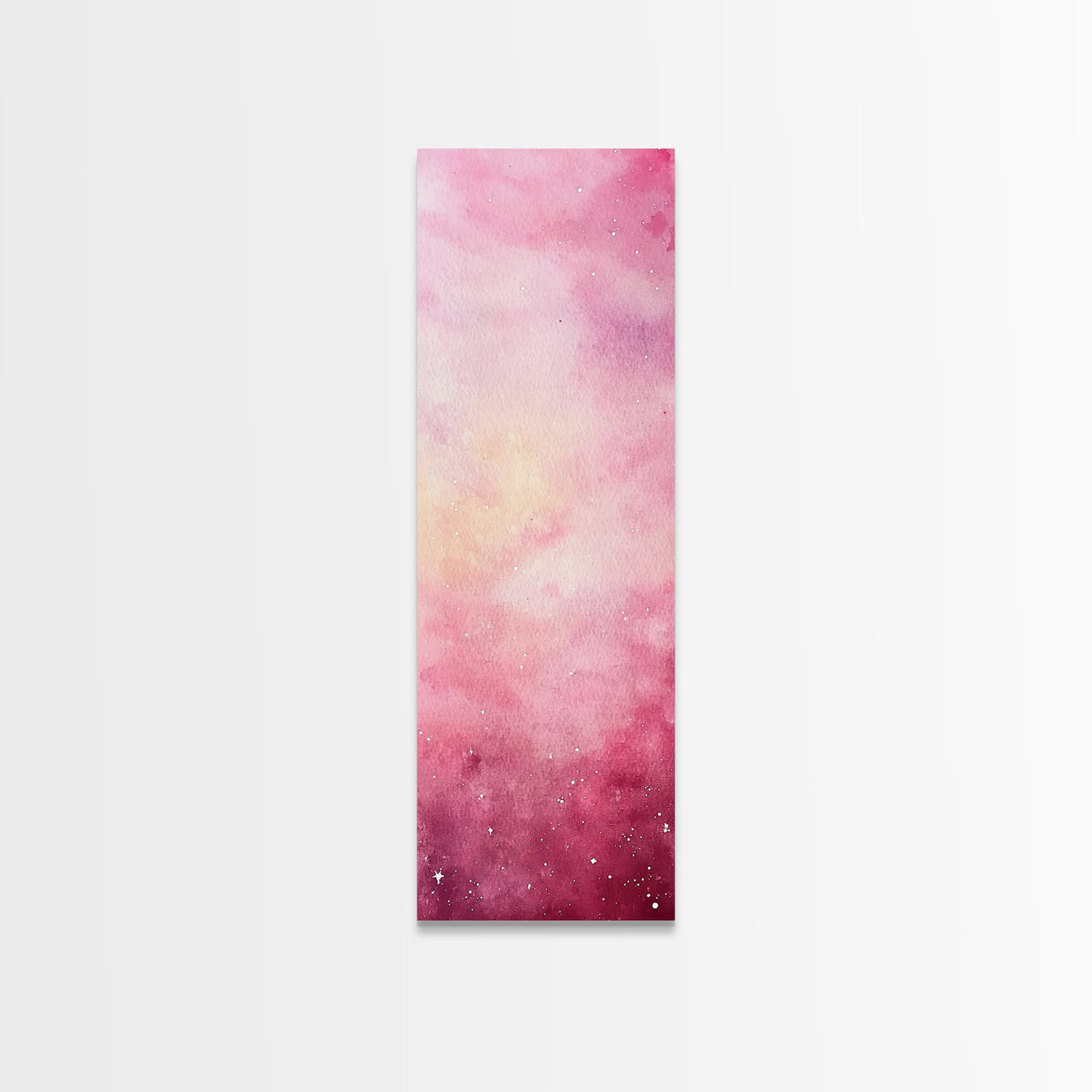 Light Pink Abstract Starry Night Framed Canvas Print Whimsical Bedroom Art Moody Wall Art Vertical Living Room Decor Gift Idea
