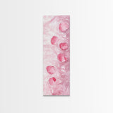 Floating Rose Petals in Water Canvas Print, Light Pink Wall Art, Botanical Nature Decor, Whimsical Aesthetic Bedroom or Living Room Art