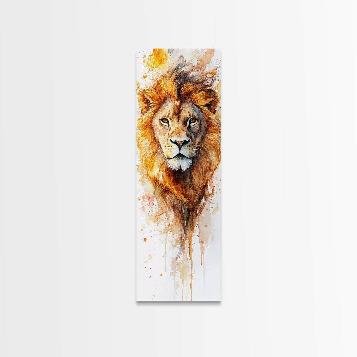 Majestic Lion Portrait Framed Canvas Print Featuring Bold African Art Style, Perfect for Rustic or Wildlife-Inspired Interiors
