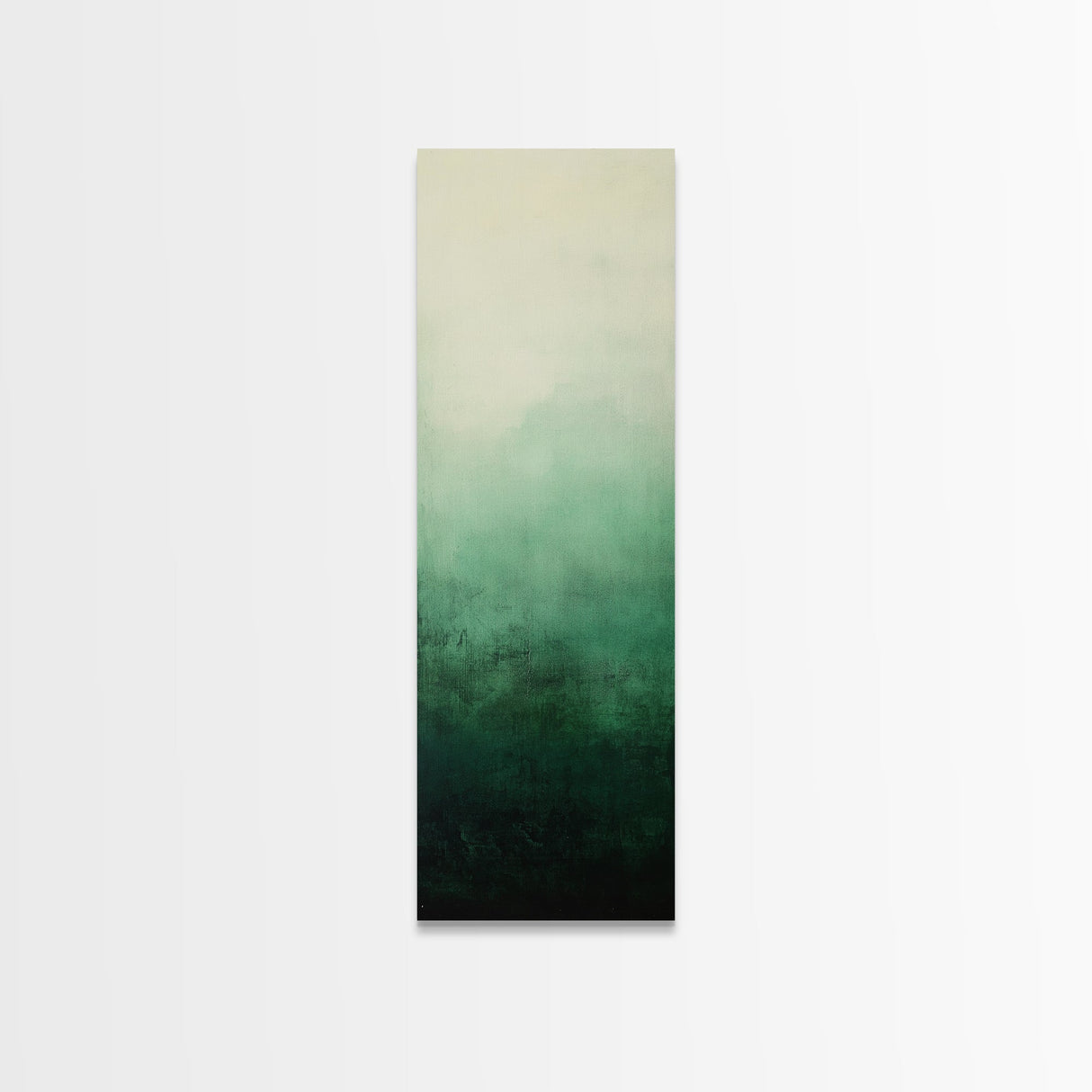 Sage Green Ombre Framed Canvas Print Minimalist Abstract Art Vertical Wall Decor Modern Green Wall Art Bedroom Accent Piece
