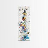 Whimsical Tower Painting Canvas Print Colorful Fun Art Vertical Wall Art Unique Gift Idea Playful Whimsical Art for Living Room