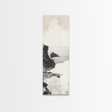 Tranquil Coastal Rocks Canvas Print Nautical Wall Art Minimalist Art Seascape Art Bedroom or Living Room Rustic Coastal Decor Piece
