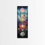 Galactic Chakra Canvas Print With Sacred Geometry Art, Wabi Sabi Inspired, And Therapy Art For Bedroom Or Meditation Spaces