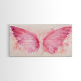 Angel Wings Canvas Print Whimsical Art Light Pink Wall Art Angel Art Prints Bedroom Decor Above Bed Wall Art Gift Idea