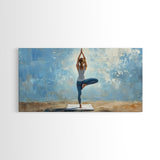 Yoga Tree Pose Canvas Print Zen Serenity Wall Art Minimalist Living Room Neutral Modern Home Decor Therapy Art Unique Gift Idea