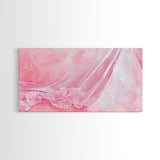 Wedding Veil Pink Abstract Art Canvas Print, Light Pink Wabi Sabi Art Wall Decor, Romantic Bedroom Art Unique Gift Idea