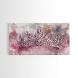 Regal Crown Painting Framed Canvas Print Goddess Art Print Pink Abstract Art Light Pink Wall Art Bedroom Decor Unique Gift Idea