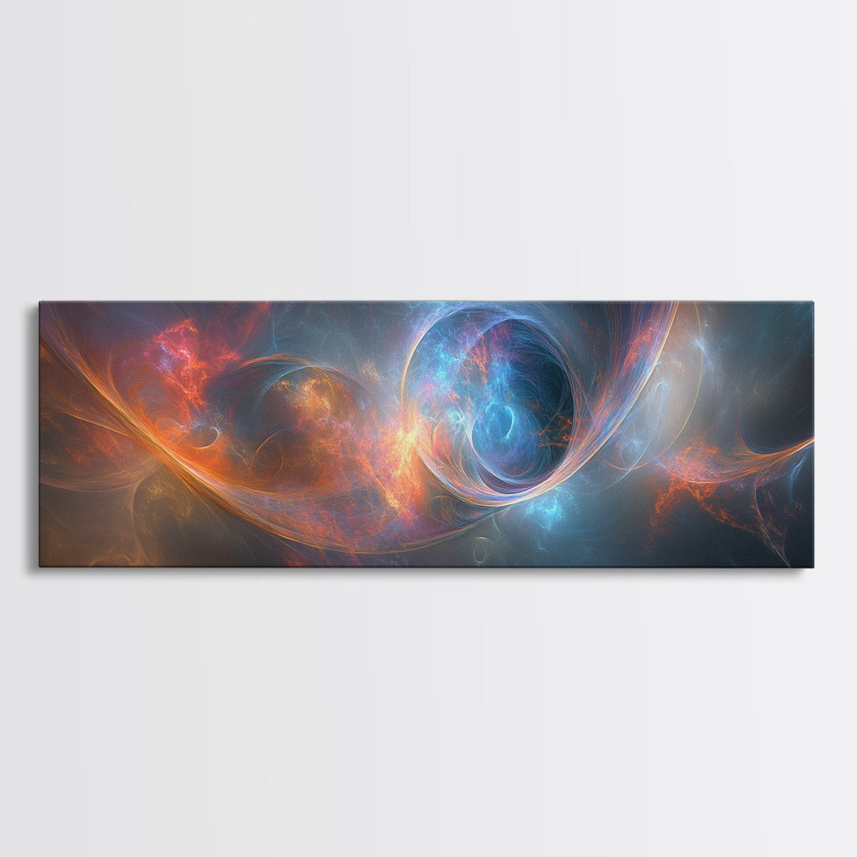 Vibrant Abstract Space Framed Canvas Print Painting Prints Modern Minimalist Wall Art Living Room Horizontal Decor
