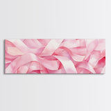Pink Ribbon Abstract Art Canvas Print Light Pink Wall Art Minimalist Artwork Bedroom Art Above Sofa Decor Gift Idea For Her