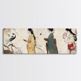Cherry Blossom Canvas Print Chinoiserie Wall Art Japanese Minimalist Art Botanical Prints Rustic Artwork Guest Room Decor