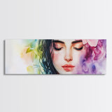 Whimsical Botanical Art Framed Canvas Print - Vibrant Cherry Blossom Painting, Fall Bedroom Decor, Boho Wall Art, Gift Idea For Her