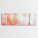 Autumn Birch Trees Canvas Print, Vibrant Fall Landscape Art, Horizontal Wall Art Rustic Decor Gift Idea Living Room Decoration
