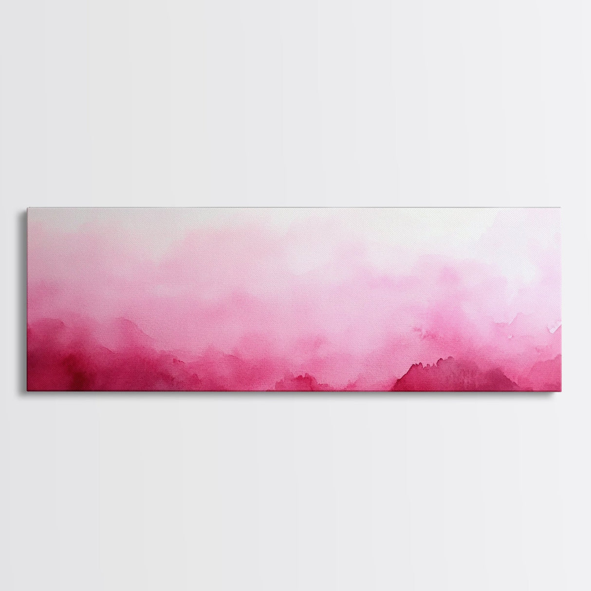 Soft Gradient Canvas Print Horizontal Light Pink Wall Art Minimalist Boho Bedroom Rustic Farmhouse Decor Above Bed Pastel Design