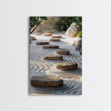 Zen Garden Path Canvas Print Minimalist Zen Wall Art Wabi Sabi Decor Zen Inspired Artwork Rustic Decor Above Bed Wall Art