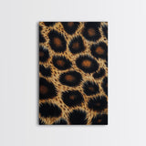 Abstract Leopard Canvas Print, Rustic Animal Print Wall Art, Bedroom Art, Farmhouse Decor, Skinny Tall Art, Gift Idea for Him