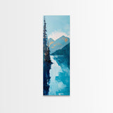 Southwest Wall Art, Framed Canvas Print, geometric wall art, vibrant mountain painting, rustic decor, landscape painting
