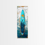 Ocean Paddle, nautical painting, coastal decor, framed canvas print, seascape painting, above bed wall art, rustic art, surf wall art