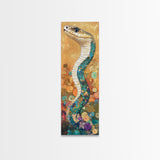 Serpent Art, Mosaic Wall Art, Wild Nature Art, Geometric Wall Art, Boho Art, Living Room Art, Unique Gift Idea, Canvas Print