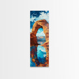 Red Rock Arch, Southwest Wall Art, Joshua Tree Art, Desert Landscape, Nature Painting, Extra Wide Art, Living Room Art