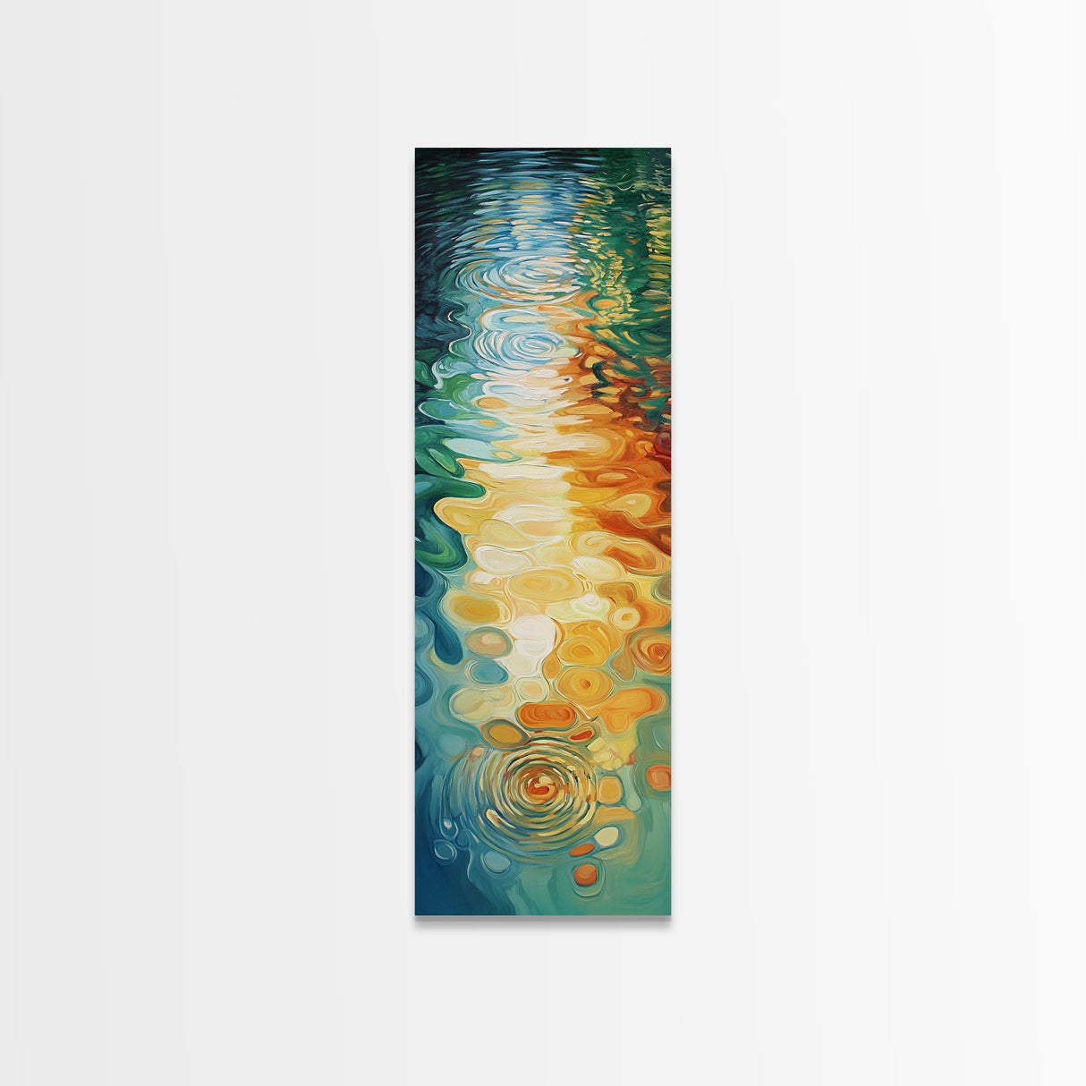 Water Reflections, Abstract Painting, Ocean Inspired Art, Blue and Green Wall Art, Nautical Decor, Minimalist Art, Canvas Print