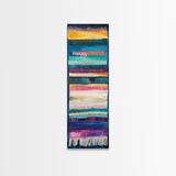 Textile Abstract, Colorful Patterns, Woven Design, Framed Canvas Print, Moroccan wall art, geometric wall art, boho art, vibrant art