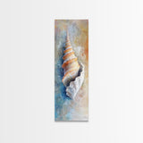 Spiral Shell Painting, Coastal Decor, Nautical Wall Art, Beach House Art, Textured Painting, Framed Canvas Print, Ocean Art