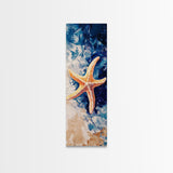 Starfish on Beach, coastal decor, nautical painting, beach house wall art, coastal cowgirl wall art, framed canvas print