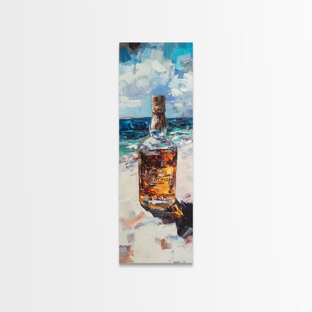 Whiskey Bottle, Espresso Martini Wall Art, Cocktail Art, Moody Art, Rustic Art, Gift Idea for Him, Framed Canvas Print, Bar Wall Art