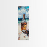 Whiskey Bottle, Espresso Martini Wall Art, Cocktail Art, Moody Art, Rustic Art, Gift Idea for Him, Framed Canvas Print, Bar Wall Art