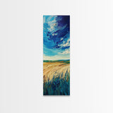 Prairie Storm, landscape painting, framed canvas print, moody art, rustic wall art, southwest wall art, extra wide art, boho art