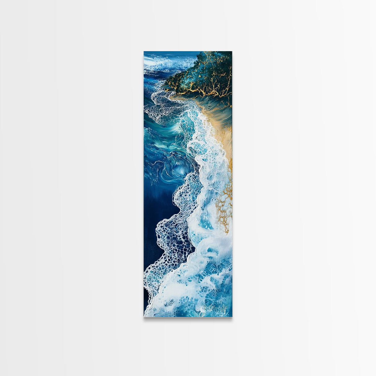 Abstract Ocean Painting, Nautical Wall Art, Coastal Wall Art, Seascape Painting, Blue and Green Wall Art, Canvas Print, Gift Idea