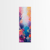Vibrant Coral, koi fish painting, whimsical art, pink orange wall art, ocean painting, seascape painting, beach house art, canvas print