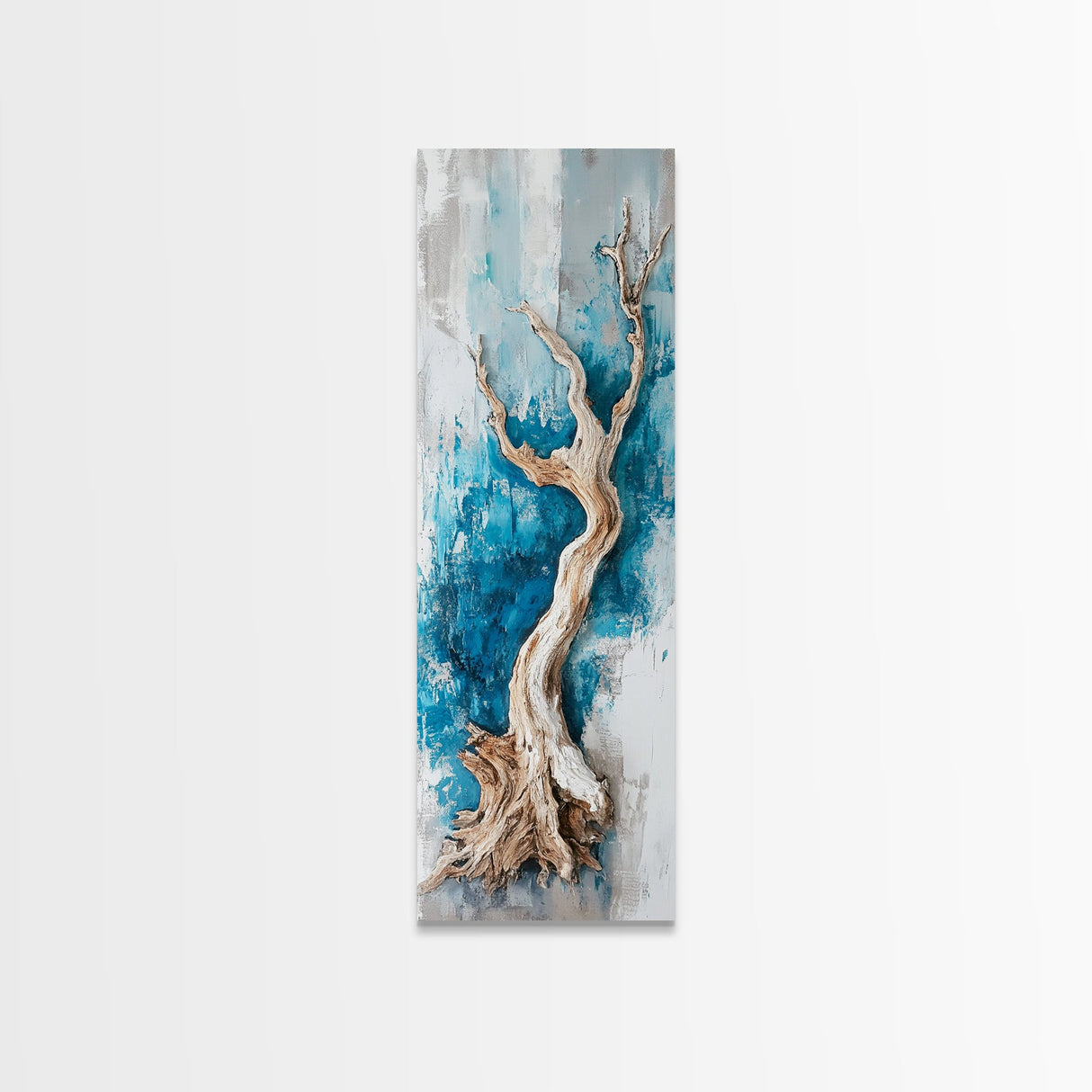 Gnarled tree, birch tree painting, Joshua tree art, pine tree art, rustic decor, farmhouse art, framed canvas print, moody art