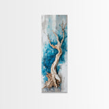 Gnarled tree, birch tree painting, Joshua tree art, pine tree art, rustic decor, farmhouse art, framed canvas print, moody art