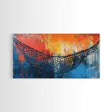 Fisherman’s Net, nautical decor, textured art, abstract painting, ocean painting, southwest wall art, Canvas Print, coastal painting