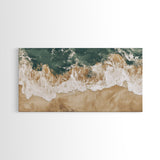Ocean Wave Print, Nautical Wall Art, Beach House Art, Framed Canvas Print, Horizontal Wall Art, Living Room Art, Surf Wall Art